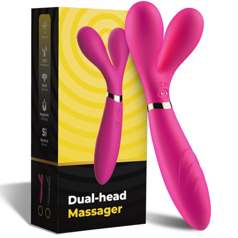 ARMONY - Y-WAND MASSAGEAPPARAT & VIBRATOR DOBBELTHOVEDT FUCHSIA