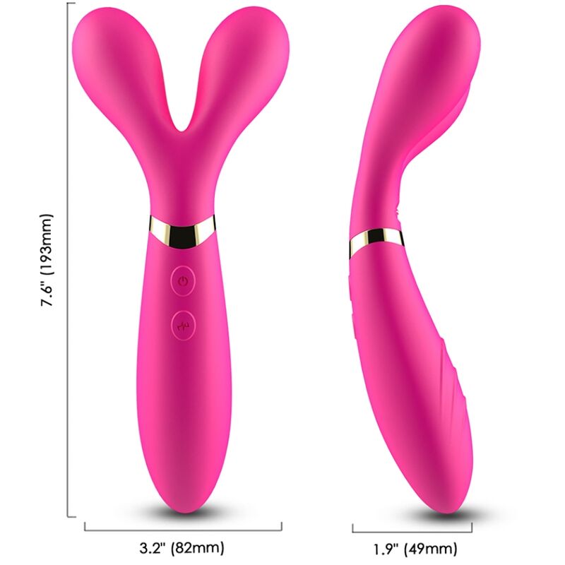 ARMONY - Y-WAND MASSAGEAPPARAT & VIBRATOR DOBBELTHOVEDT FUCHSIA