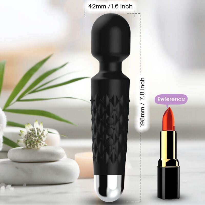 ARMONY - POSTMAN MASSAGEAPPARAT & VIBRATOR SUPER FLEKSIBELT HOVED SORT