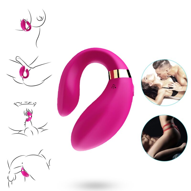 ARMONY - CRESCENT VIBRATOR TIL PAR MED FJERNBETJENING FUCHSIA