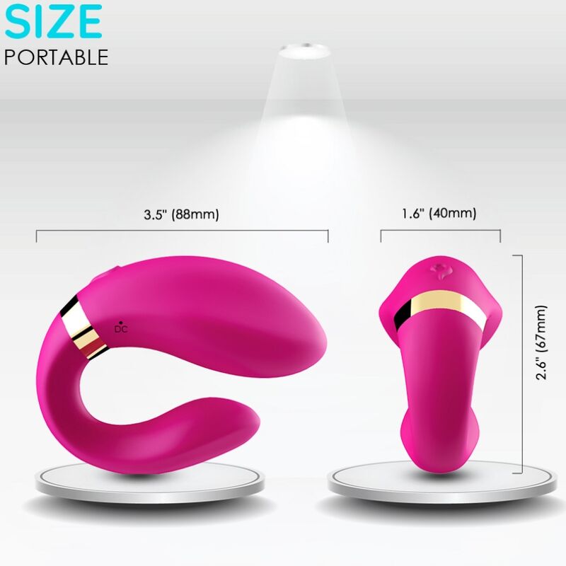 ARMONY - CRESCENT VIBRATOR TIL PAR MED FJERNBETJENING FUCHSIA