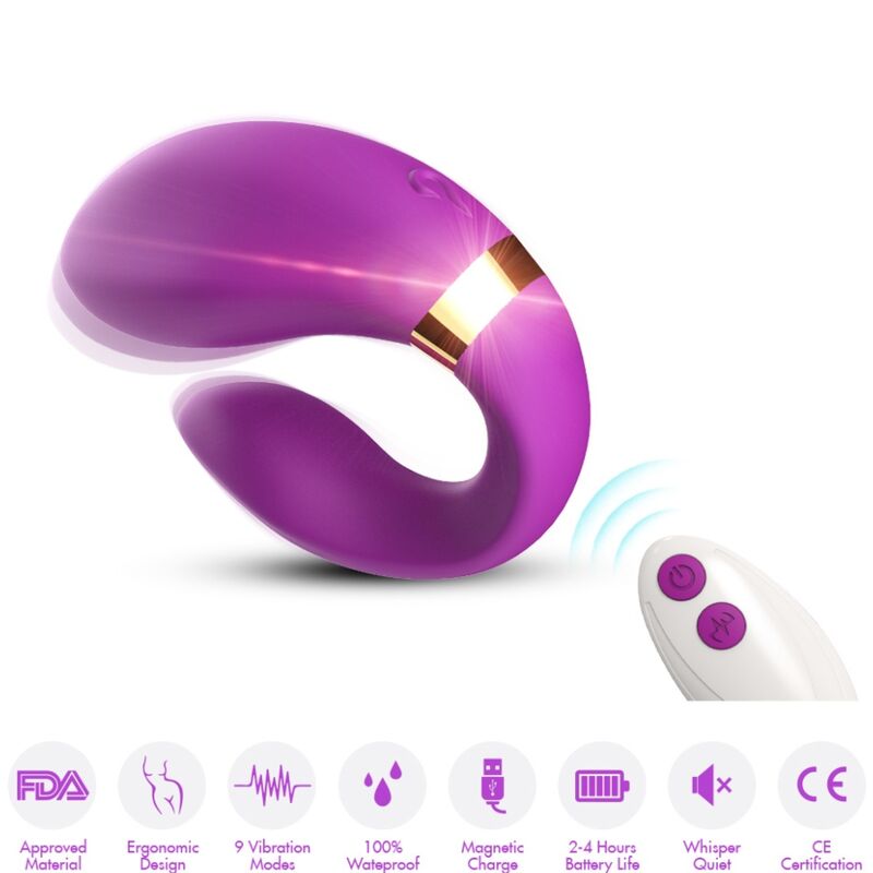 ARMONY - CRESCENT VIBRATOR TIL PAR FJERNBETJENING LILLA