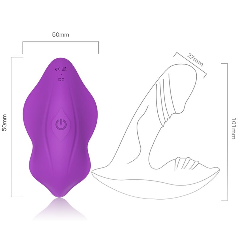 ARMONY - FLØJTEVIBRATOR INTRODUCERBAR FJERNBETJENING LILLA