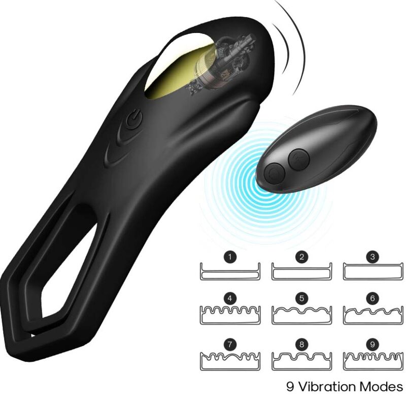 ARMONY - ROADSTER VIBRATOR DOBBELT RING FJERNBETJENING SORT