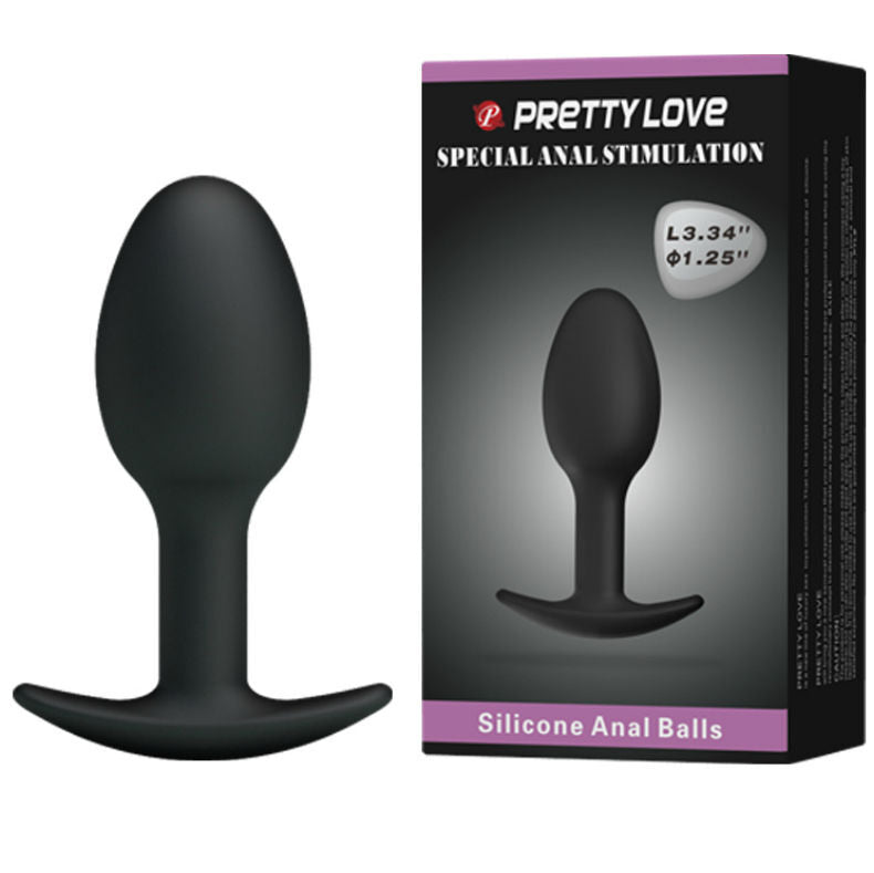 PRETTY LOVE - SILIKONE ANALPLUG 6,5 CM SORT
