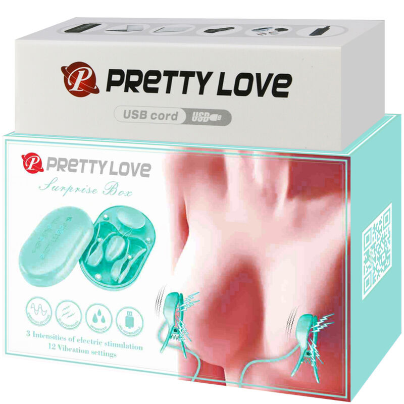PRETTY LOVE - OVERRASKELSESBOX BLÅ ELEKTROSTIMULATIONSPINCETT