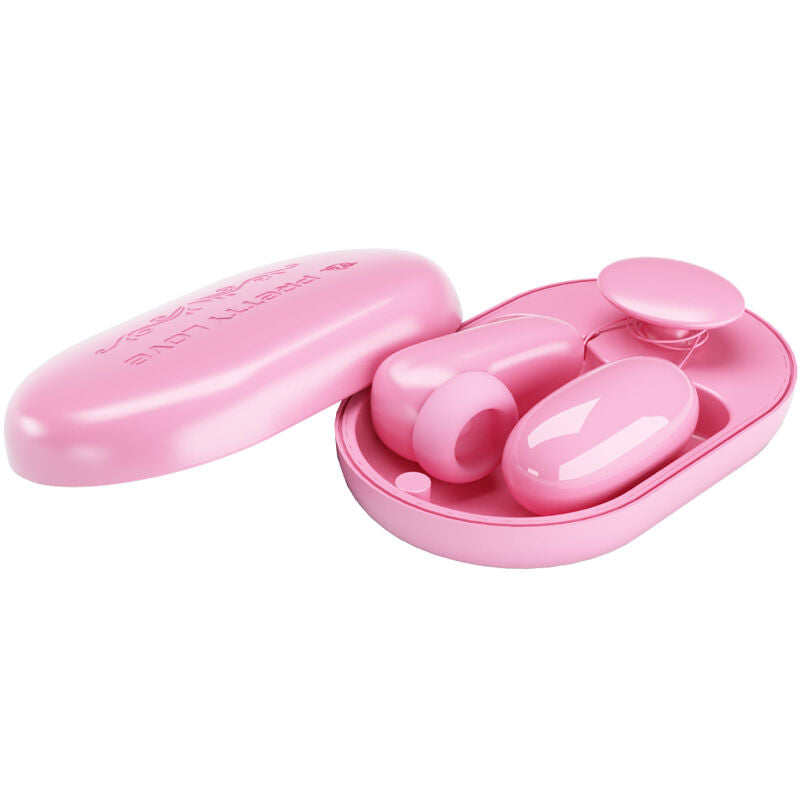 PRETTY LOVE - MAGIC BOX VIBRERENDE KUGLET & PINK STIMULATOR