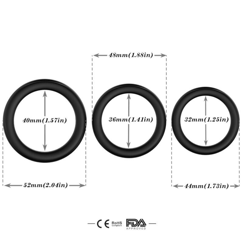 ARMONY - TRIPLE SILIKONE RING SORT