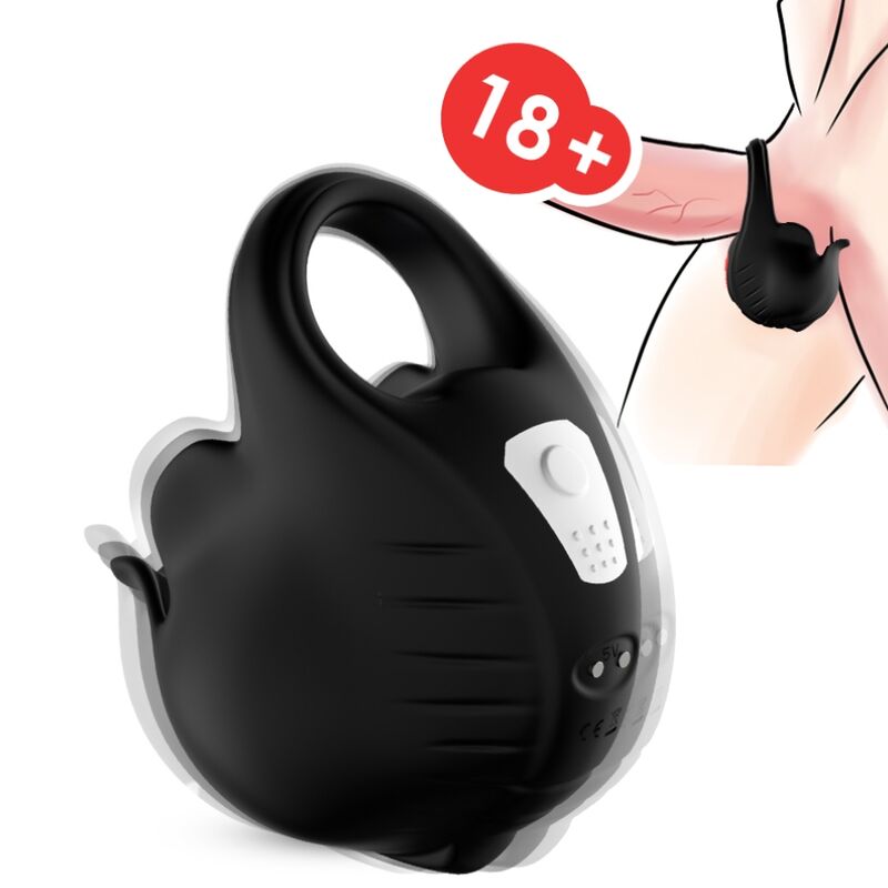 ARMONY - CUPPING VIBRATOR RING FJERNBETJENING SORT