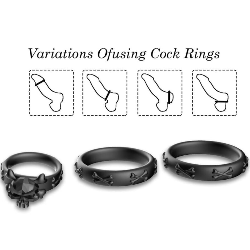 ARMONY - RINGE CALAVERA SILIKONE SORT