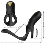 ARMONY - JOY JUMPER RING VIBRATOR TIL PAR & ANALPLUG FJERNBETJENING SORT