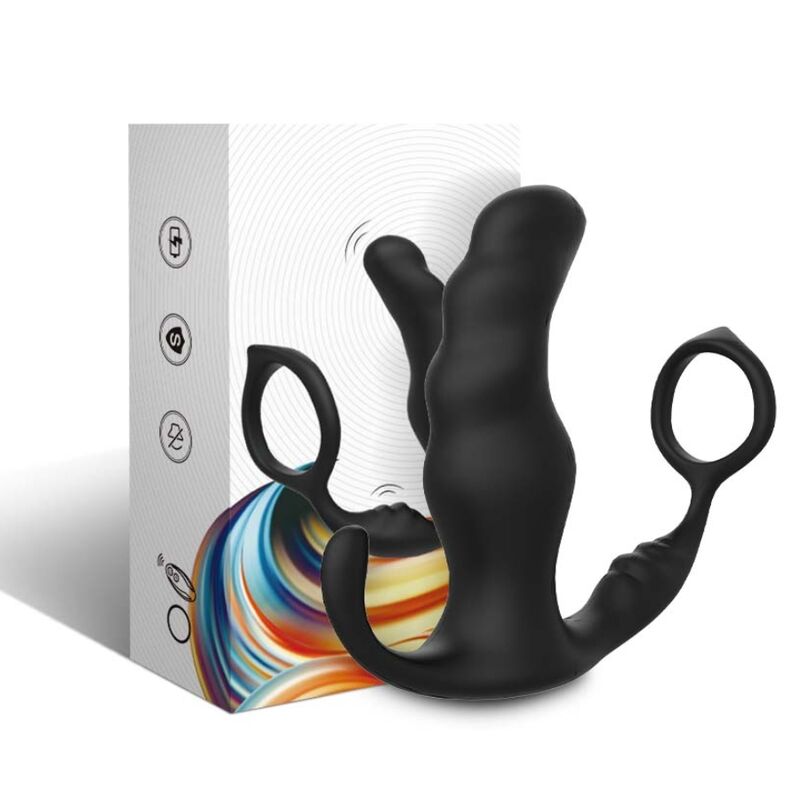 ARMONY - KNIGHT VIBRATOR ANAL PROSTATA & RING FJERNBETJENING SORT