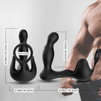 ARMONY - SURROUND VIBRATOR ANAL & STIMULATOR TESTIKLER & RING FJERNBETJENING SORT