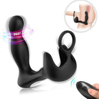 ARMONY - SURROUND VIBRATOR ANAL & STIMULATOR TESTIKLER & RING FJERNBETJENING SORT
