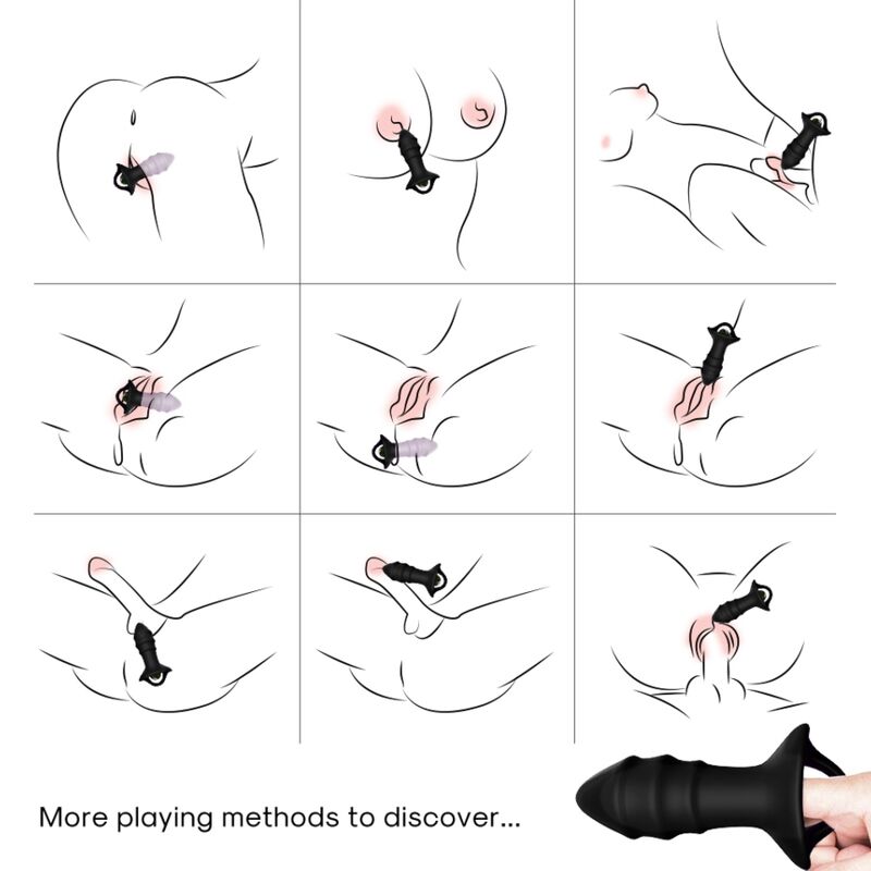 ARMONY - KYLIN FINGERVIBRATOR & ANALPLUG FJERNBETJENING SORT