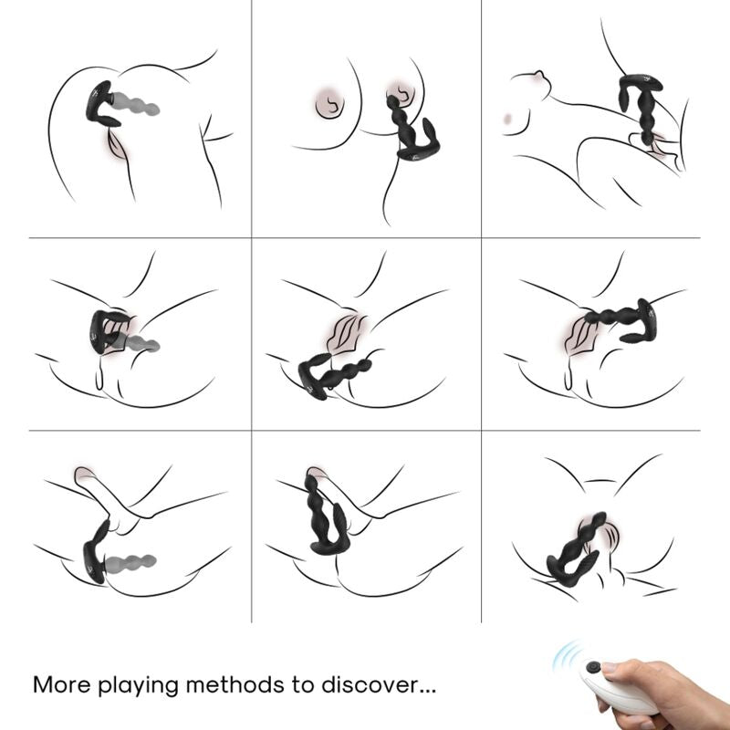 ARMONY - MANFUN VIBRATOR & STIMULATOR ANALPLUG FJERNBETJENING SORT