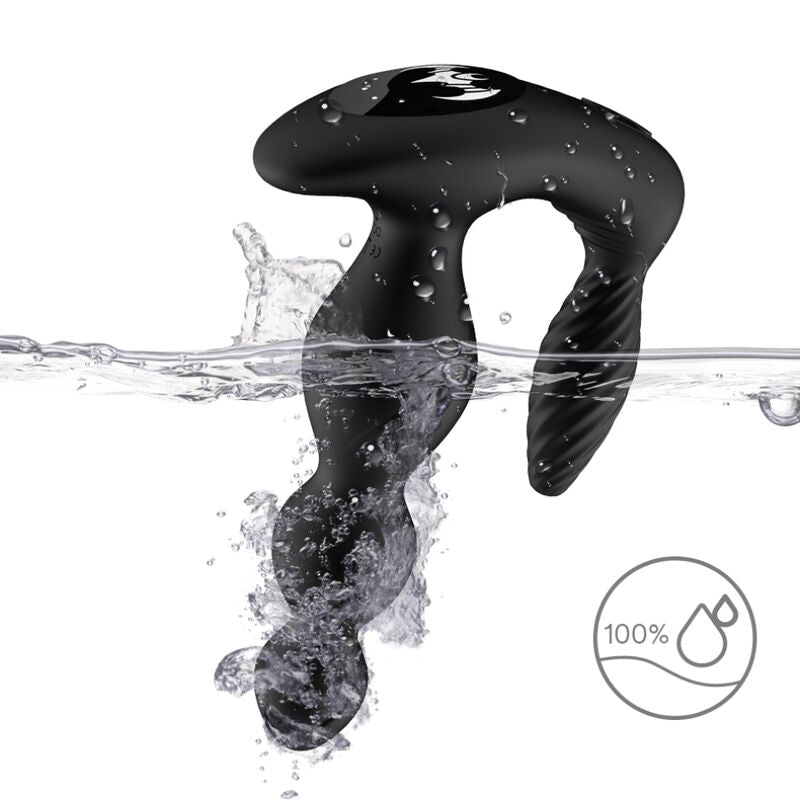 ARMONY - MANFUN VIBRATOR & STIMULATOR ANALPLUG FJERNBETJENING SORT