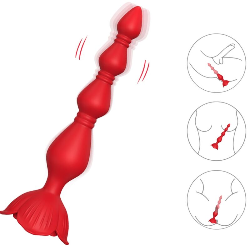 ARMONY - PINK VIBRATOR PAGODA & ANALPLUG RØD