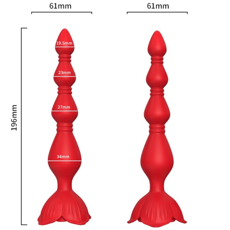 ARMONY - PINK VIBRATOR PAGODA & ANALPLUG RØD