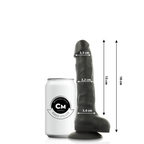 COCK MILLER - DILDO REALISTISK SILIKONE TÆTHED ARTIKULERBAR SORT 18 CM
