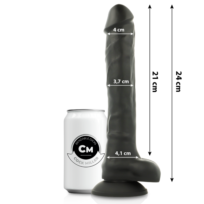 COCK MILLER - SILIKONE DENSITY COCKSIL ARTIKULERBAR SORT 24 CM