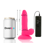 DIVERSIA - FLEKSIBEL VIBRERENDE DILDO PINK 17 CM -O- 3,3 CM