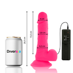 DIVERSIA - FLEKSIBEL VIBRERENDE DILDO PINK 20,5 CM -O- 4,2 CM