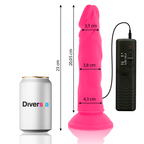 DIVERSIA - FLEKSIBEL VIBRERENDE DILDO PINK 23 CM -O- 4,3 CM
