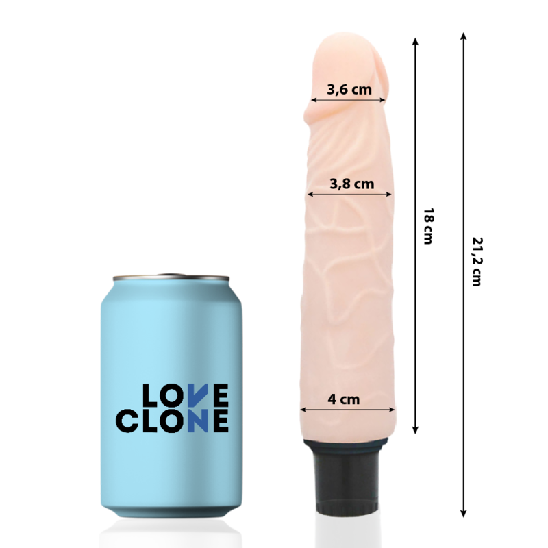 LOVECLONE - FINN SELVSMØRENDE VIBRATOR 21,2 CM -O- 3,8 CM