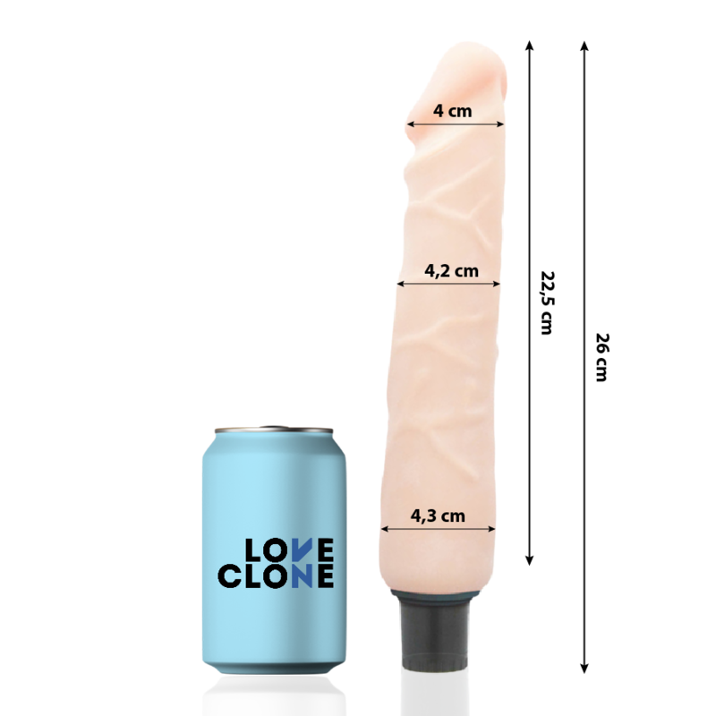 LOVECLONE - JANSEN SELVSMØRENDE VIBRATOR 26 CM -O- 4,2 CM