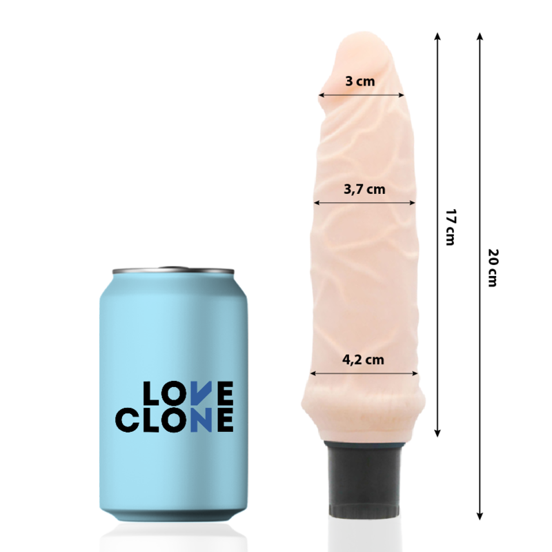 LOVECLONE - IVAR SELVSMØRENDE VIBRATOR 20 CM -O- 3,7 CM