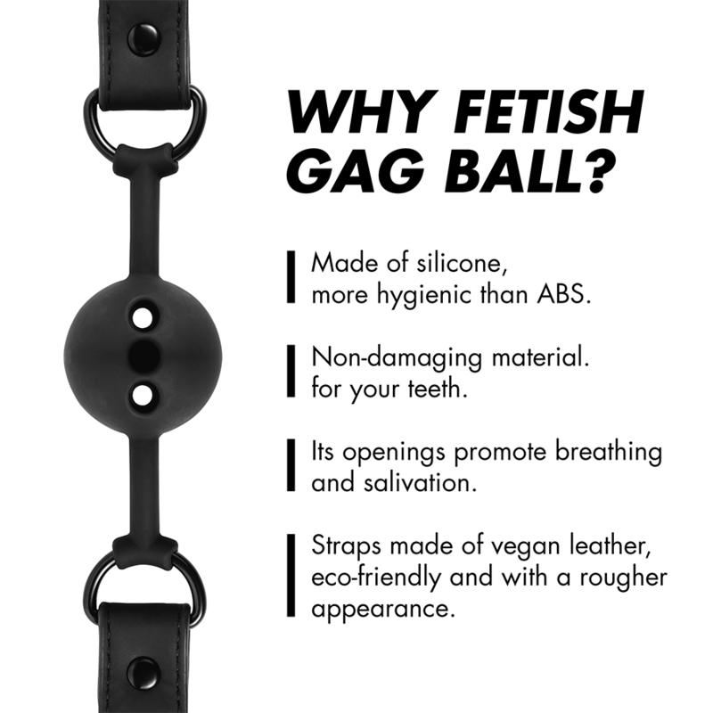 FETISH UNDERSODIG BONDAGE - ÅNDBAR SILIKONE KUGLE GAG