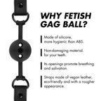 FETISH UNDERSODIG BONDAGE - ÅNDBAR SILIKONE KUGLE GAG