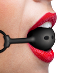 FETISH UNDERSODIG BONDAGE - ÅNDBAR SILIKONE KUGLE GAG