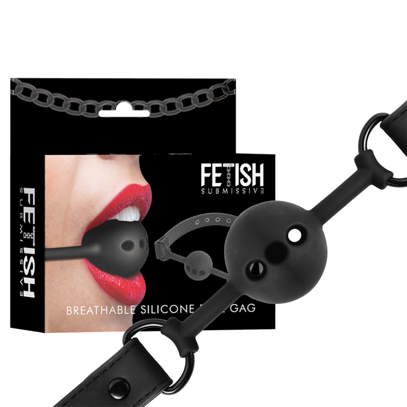 FETISH UNDERSODIG BONDAGE - ÅNDBAR SILIKONE KUGLE GAG