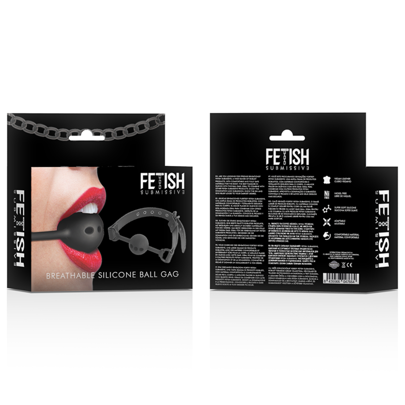 FETISH UNDERSODIG BONDAGE - ÅNDBAR SILIKONE KUGLE GAG