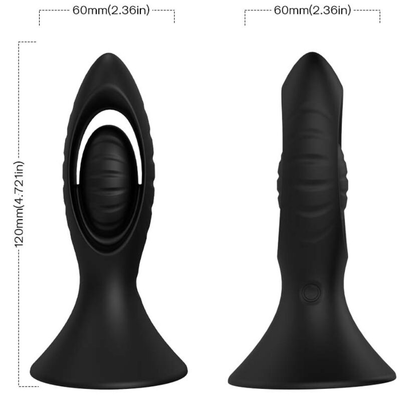 ARMONY - VIBRATOR & ANALPLUG SILIKONE SORT