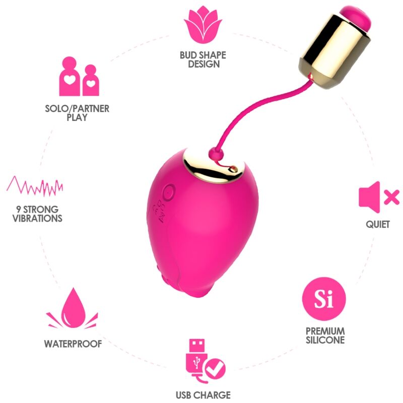 ARMONY - MANDALA ÆG VIBRATOR G-SPOT FJERNBETJENING FUCHSIA