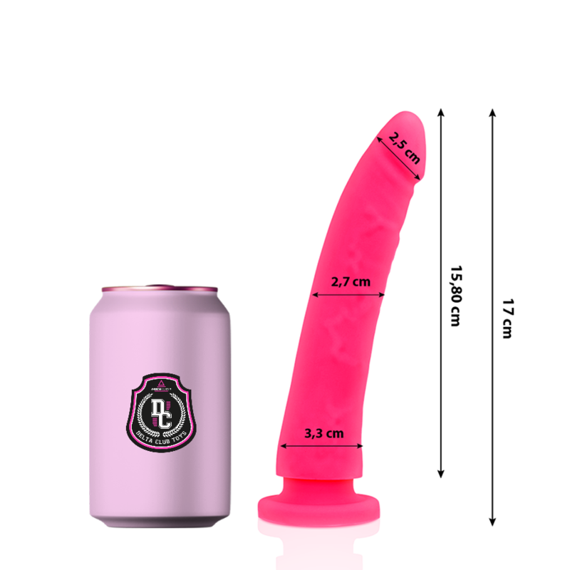 DELTA CLUB - LEGETØJ PINK DILDO MEDICINSK SILIKONE 17 CM -O- 3 CM