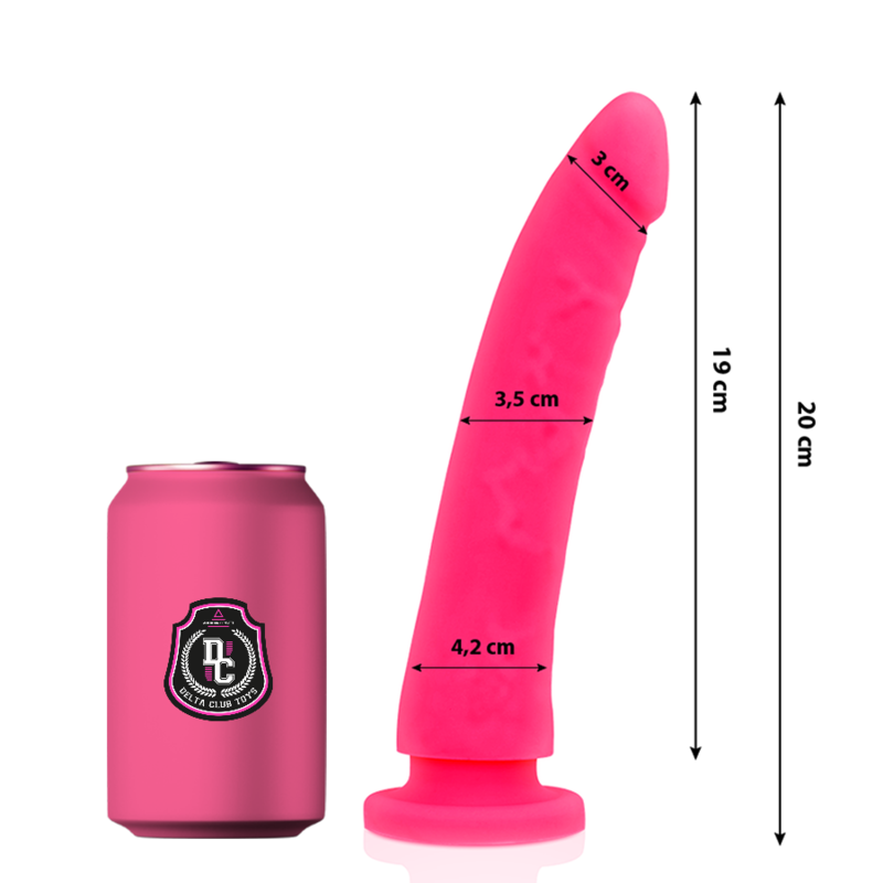DELTA CLUB - LEGETØJ PINK DILDO MEDICINSK SILIKONE 20 CM -O- 4 CM