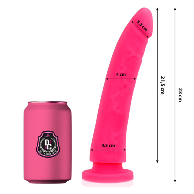 DELTA CLUB - LEGETØJ PINK DILDO MEDICINSK SILIKONE 23 CM -O- 4,5 CM