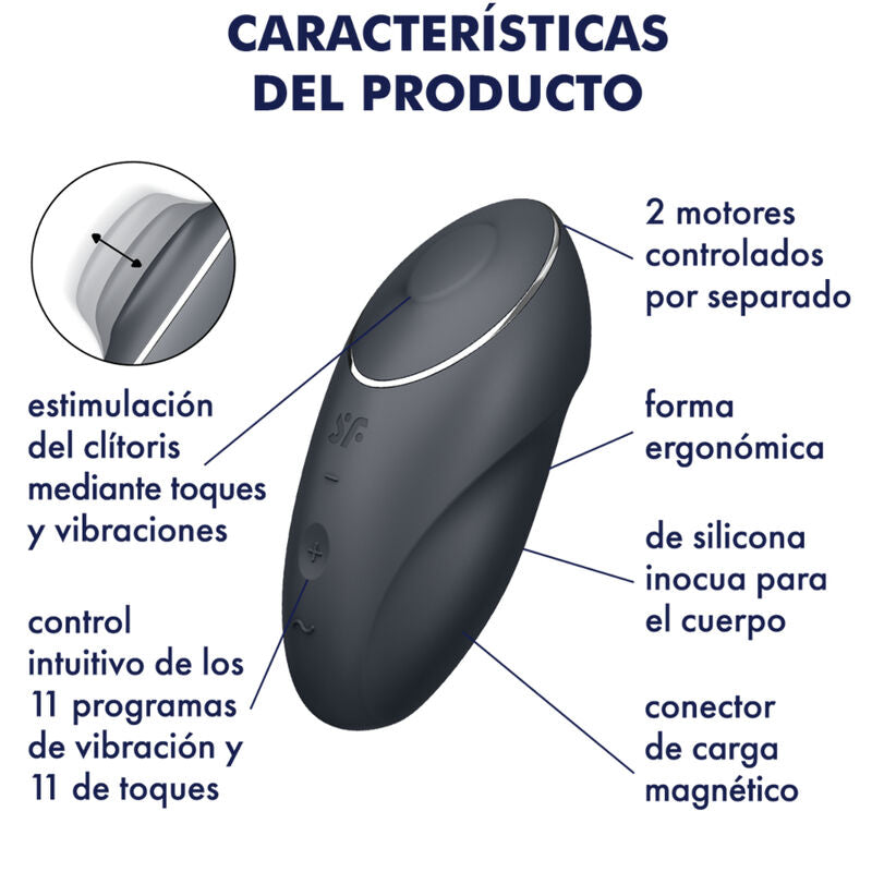 SATISFYER - TAP & CLIMAX 1 LAY-ON VIBRATOR SORT