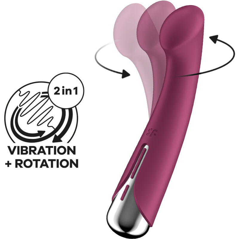 SATISFYER - SPINNING G-SPORT 1 ROTATOR VIBRATOR RØD
