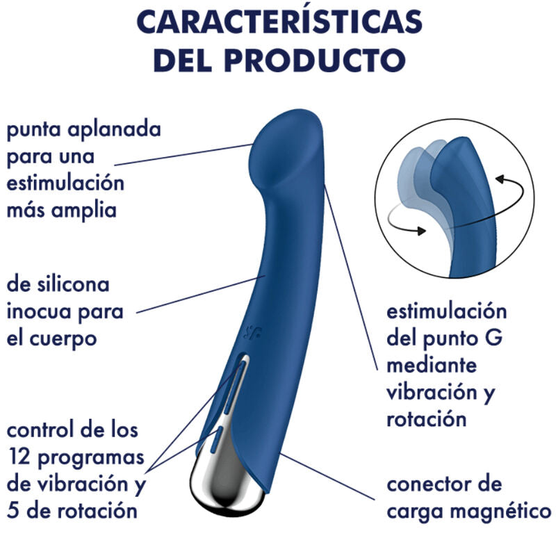 SATISFYER - SPINNING G-SPORT 1 ROTATOR VIBRATOR BLÅ