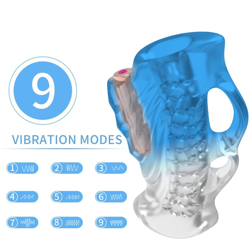 ARMONY - MASURBADOR FINGER & VIBRATOR BLÅ GRADIENT
