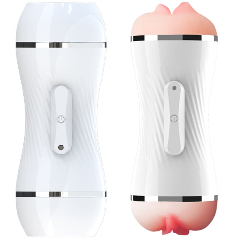 ARMONY - DOBBELT VAGINA & MUNDVIBRATOR MASTURBATOR HVID