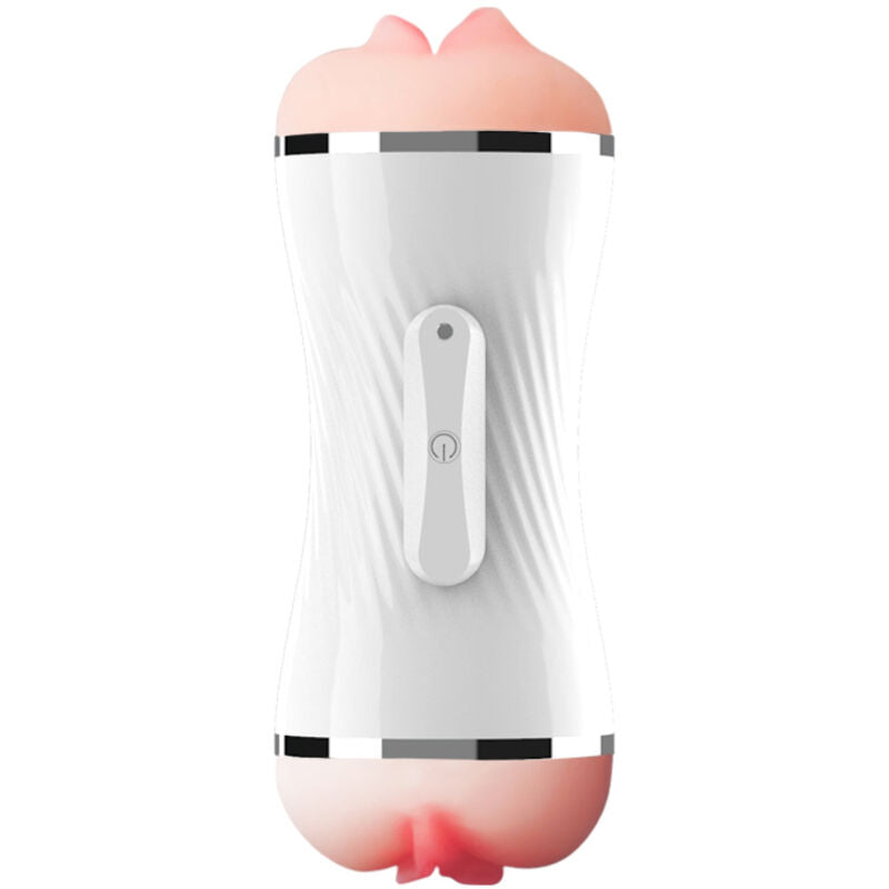 ARMONY - DOBBELT VAGINA & MUNDVIBRATOR MASTURBATOR HVID