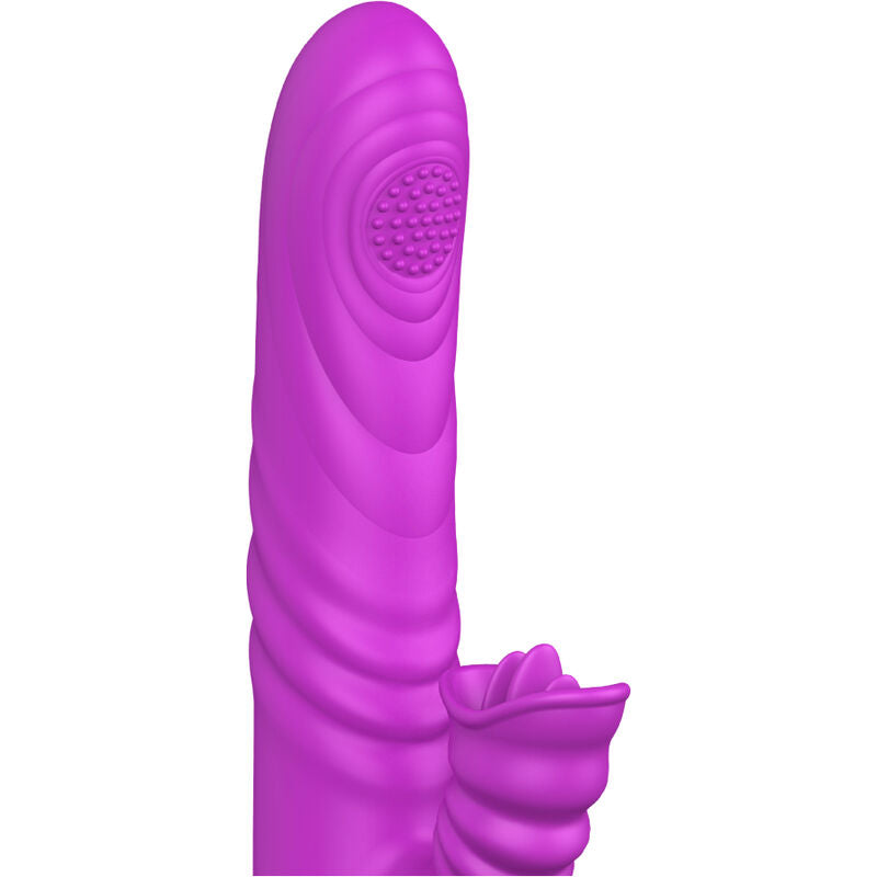 ARMONY - ANGELIA MULTIFUNKTIONSVIBRATOR MED STIMULERENDE TUNGE VIOLET VARMEFFEKT