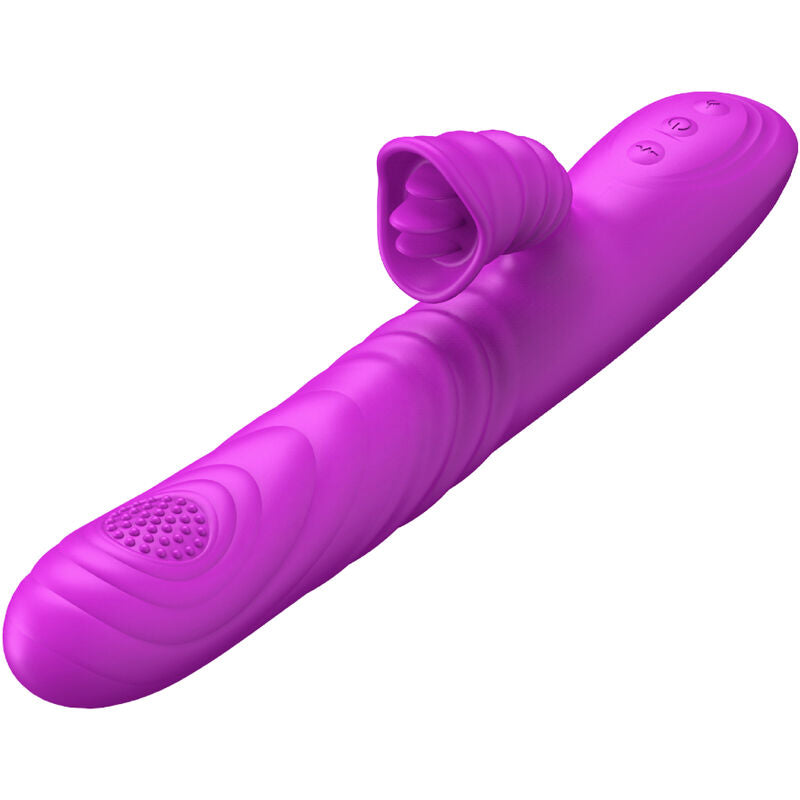 ARMONY - ANGELIA MULTIFUNKTIONSVIBRATOR MED STIMULERENDE TUNGE VIOLET VARMEFFEKT