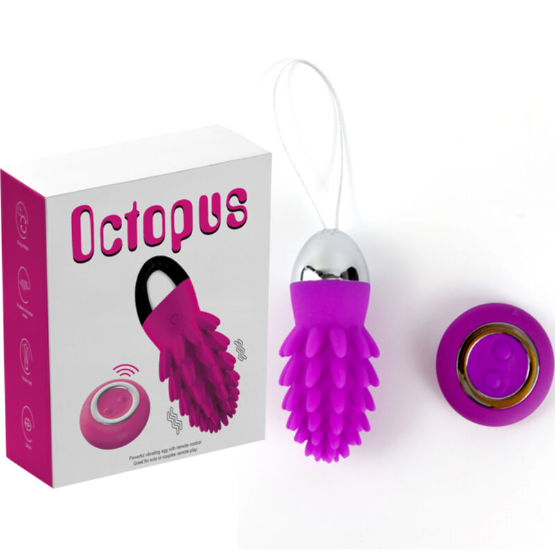 ARMONY - OCTOPUS CACTUS VIBRERENDE ÆG VIOLET FJERNBETJENING